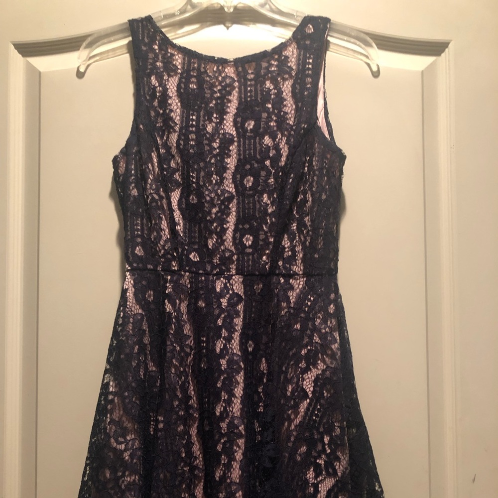 Speechless Navy Lace overlay dress, Junior size XS